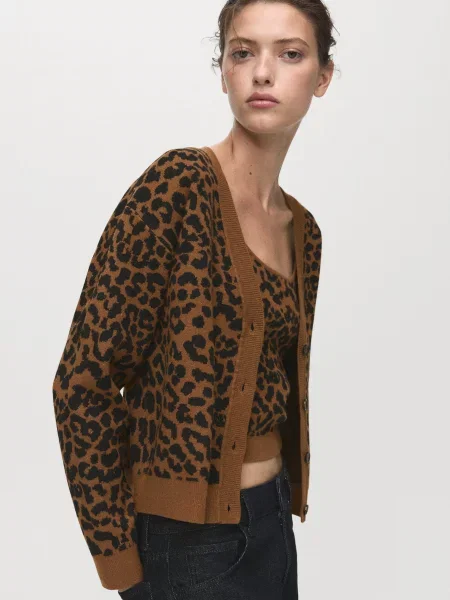 Кардиган MANGO коричневий