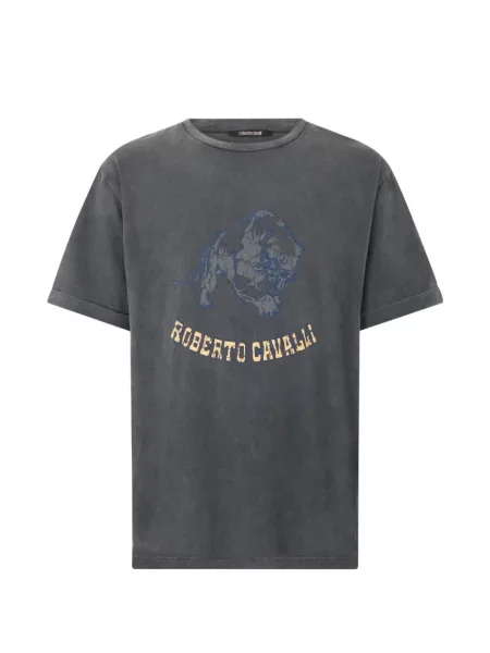 Tricou Roberto Cavalli cu imagine gri