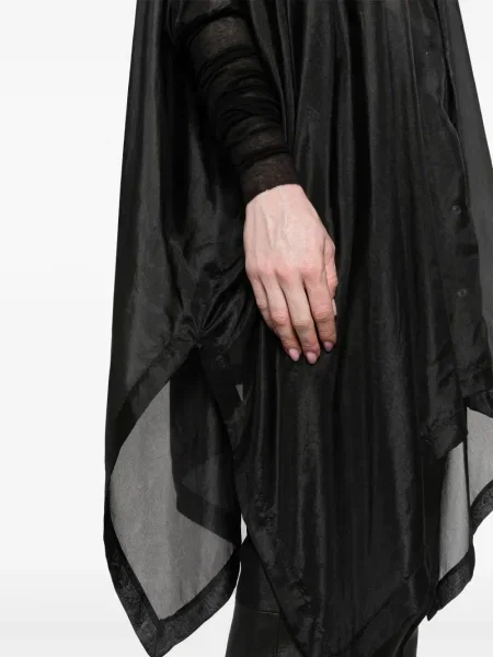 Cămașă Rick Owens de mătase negru