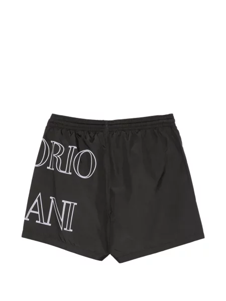 Παντελόνι κολύμβησης Emporio Armani με σχέδιο με κορδόνι μαύρο