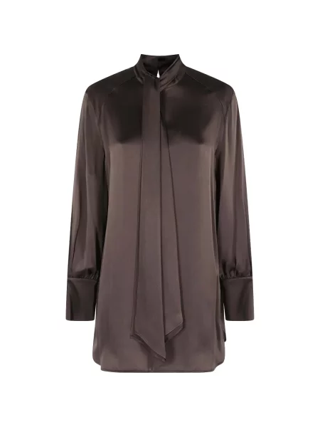 Rochie mini Semicouture cu legături de costum mini maro