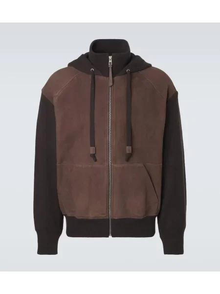 Hoodie Loewe iz semiša rjava