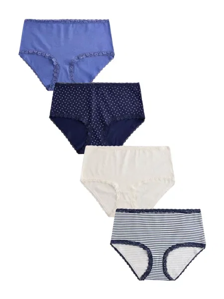 Next Slip bleumarin / albastru regal alb