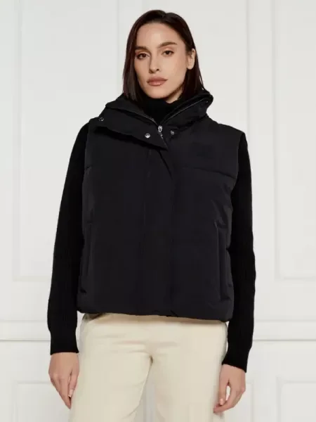 DKNY Vestă | Cropped Fit negru
