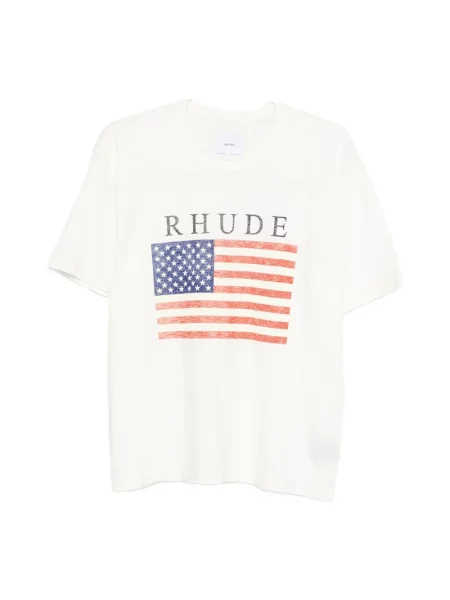 Koszulka Rhude z nadrukiem biała