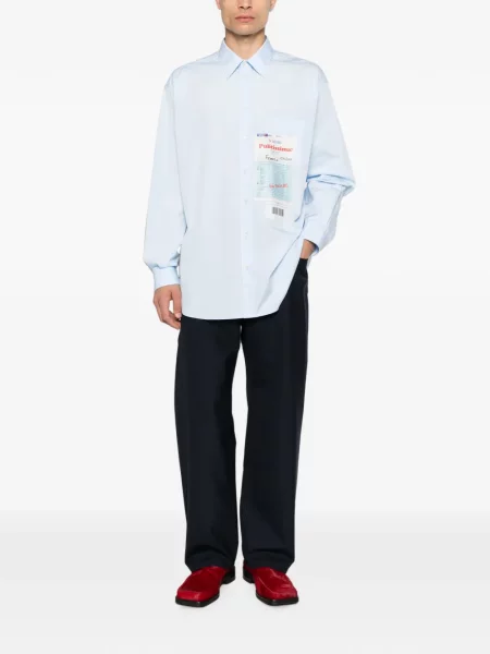 Cu centură pantaloni Moschino albastru