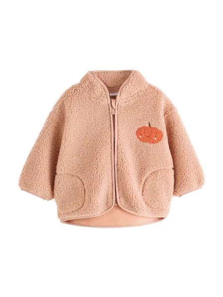 Next Jachetă fleece deschis / portocaliu pastel / portocaliu închis bej