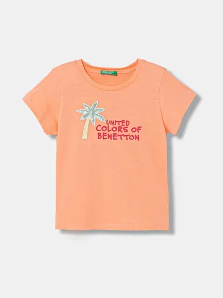 United Colors of Benetton tričko oranžové