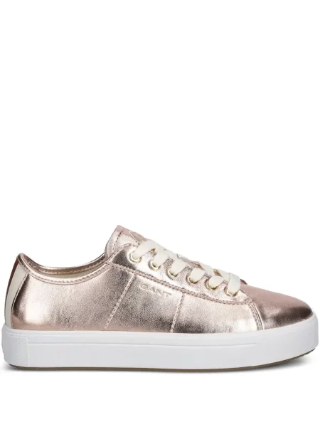 Sneakerși Gant cu șireturi din piele roz