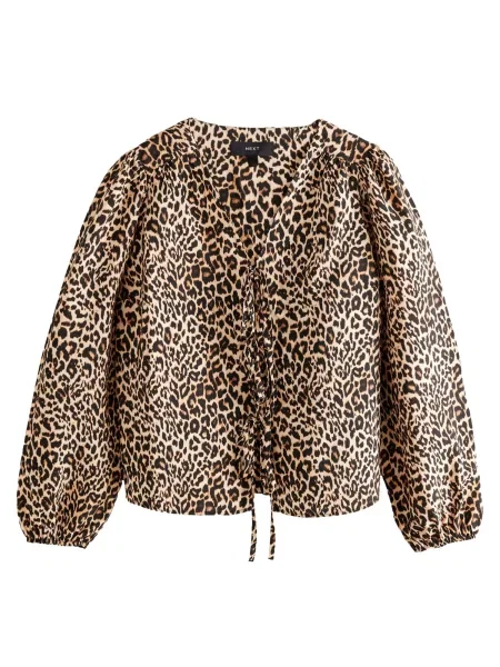 Next Bluză maro negru