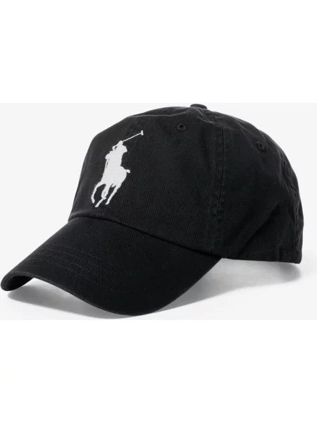 Czapka z daszkiem Ralph Lauren Classic Sport czarno-biała biała