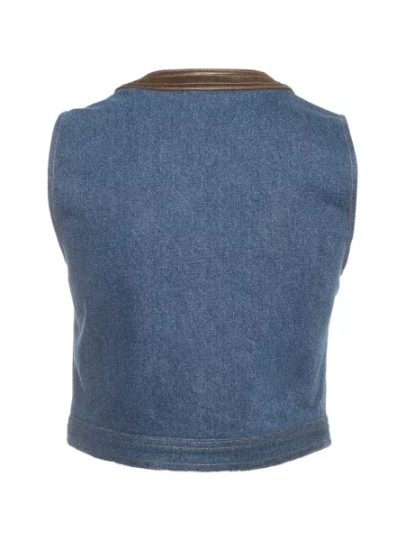 Top Sandro din piele albastru
