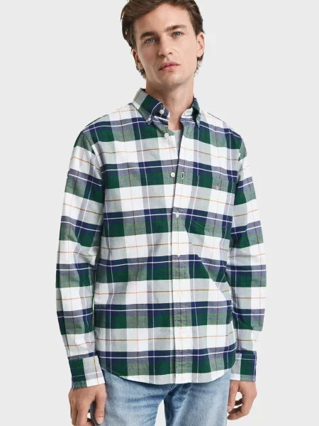 Картата класична твілова сорочка Gant