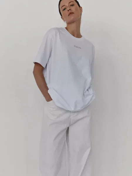 Тениска MUUV. SAD GENERATION WITH HAPPY PICTURES дамска бяло