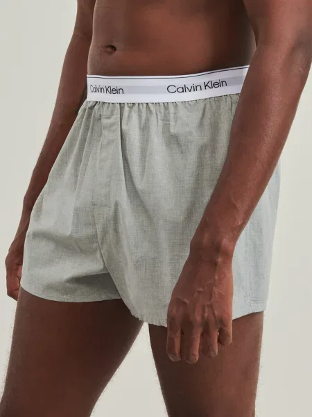 Calvin Klein Underwear Bokserice siva / crna bijela