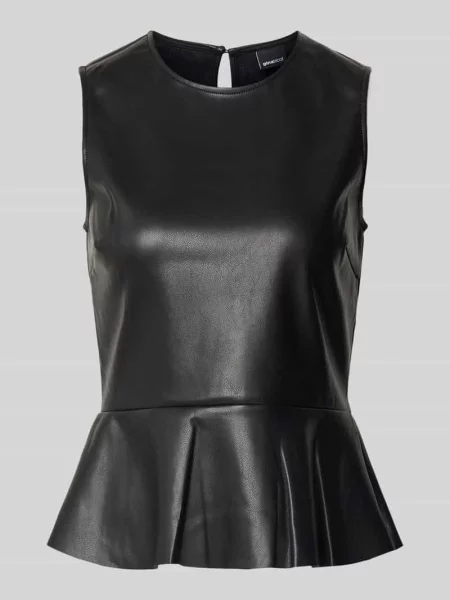 Top Gina Tricot skórzany czarny