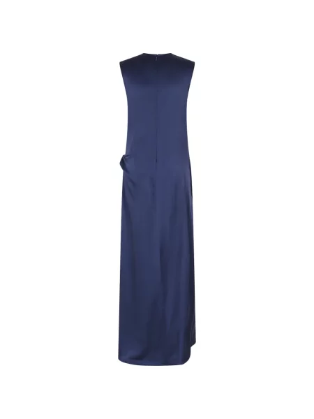 Rochie Stella Mccartney din satin drapată albastru