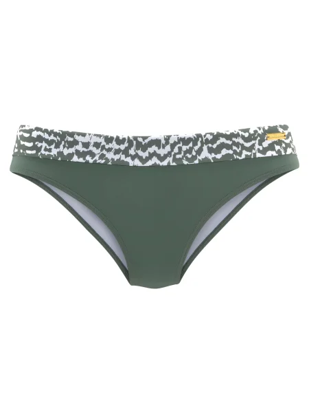 LASCANA Bikini hlačke oliva bela