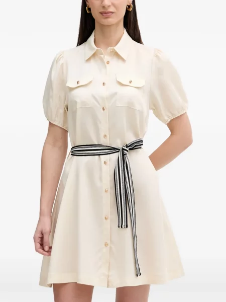Cu centură rochie mini Gaudi alb