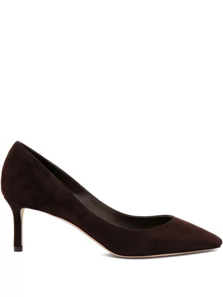 Pantofi cu toc Jimmy Choo din piele de căprioară maro