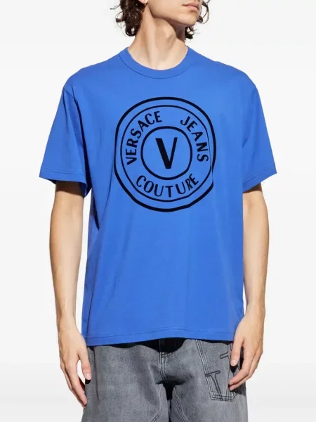Tricou Versace Jeans Couture cu imagine albastru