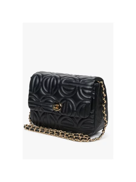 Кожаная сумка на цепочке Estro черная