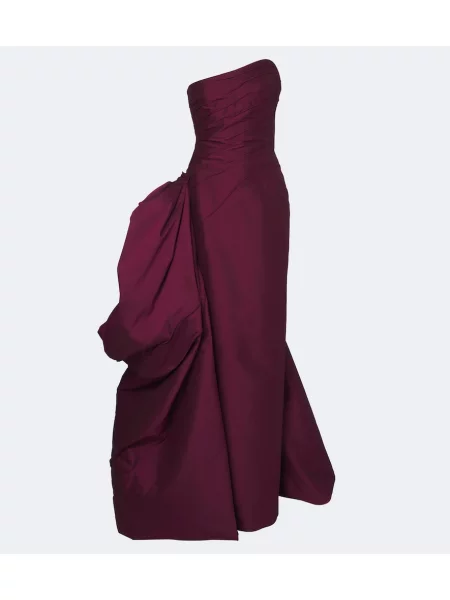 Tafta rochie Marmar Halim drapată violet
