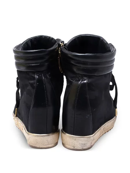 Кожени маратонки Loriblu с клин ток черно