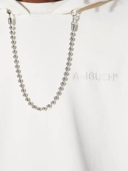 Свитер Ambush с капюшоном с аппликацией бежевый