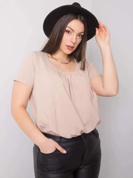 Tricou Fashionhunters bej