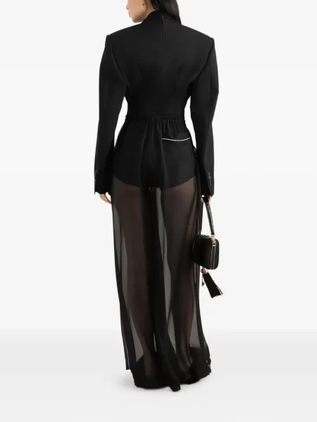 Pantaloni culottes Dolce & Gabbana din satin negru