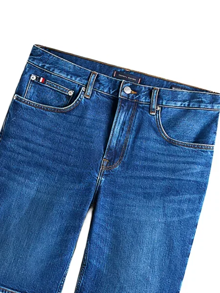 Pantaloni scurți din denim Tommy Hilfiger albastru