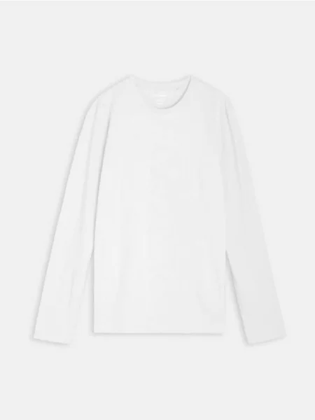 Sinsay koszulka z długimi rękawami biały
