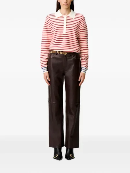 Pantaloni Claudie Pierlot din piele maro