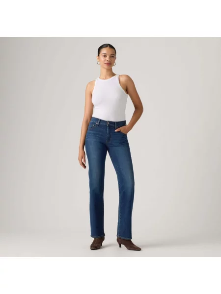 Blugi drepți Levi's® cu talie înaltă albastru