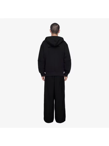 Hanorac cu glugă Y-3 din material terry negru