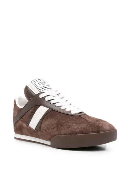 Sneakerși Chloé din piele de căprioară maro