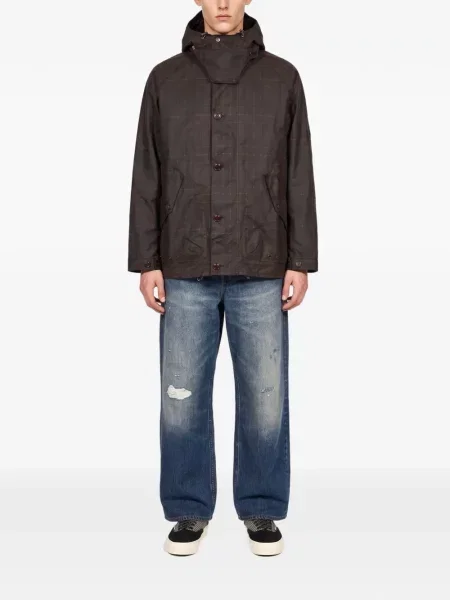 Voskom parka Barbour karirana smeđa