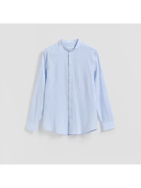 Reserved Košile slim fit se stojáčkem bleděmodrá
