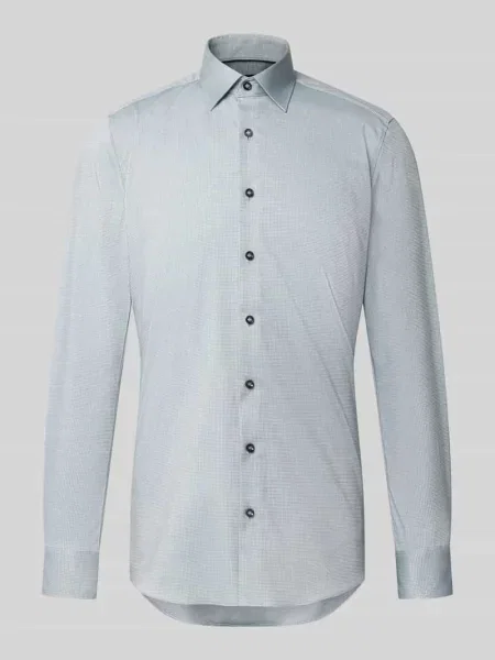Body Koszula biznesowa o kroju slim fit z mieszanki bawełny Olymp Level 5 zielona