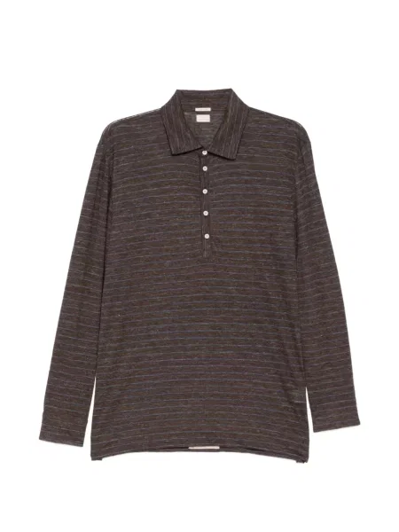 Tricou polo Massimo Alba cu dungi alb