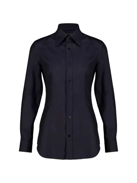 Cămașă Gucci de mătase albastru