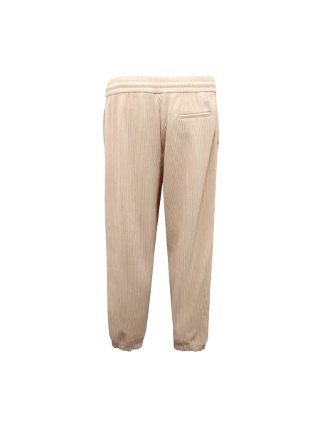 Welurowe joggery Emporio Armani białe
