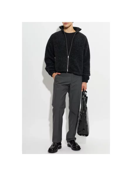 Kurtka Jil Sander wełniana ze stójką czarna
