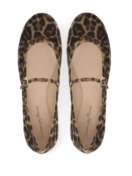 Balerinos Gianvito Rossi leopardinės ruda