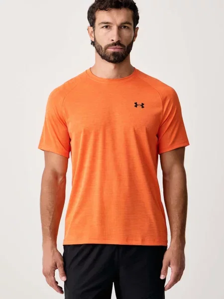Under Armour tréningové tričko pánske Tech Textured oranžová