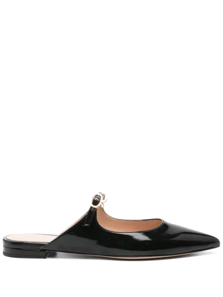 Papuci tip mules Gianvito Rossi din piele negru
