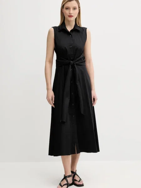 Answear Lab rochie din midi evazată negru