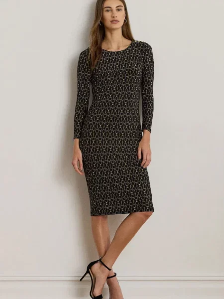 Lauren Ralph Lauren sukienka mini dopasowana czarny