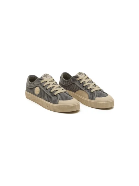 Pantofi Sanjo de catifea cord gri